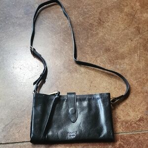 Margot Black Leather Crossbody Bag with Adjustable Strap